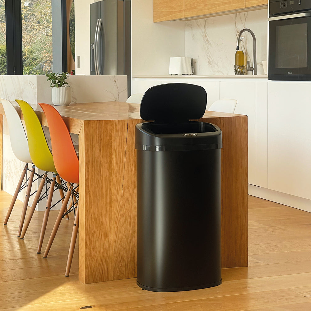 Red Deco Majestic poubelle cuisine 58L noir mat inox capteur