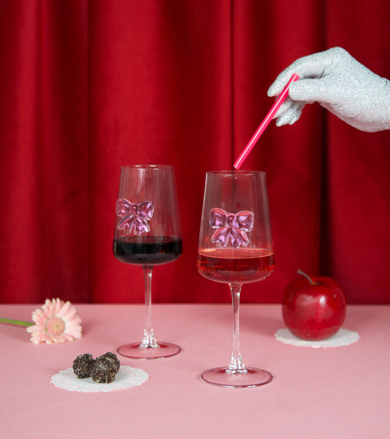L'avant gardiste Vaisselle & Table Fun Coffret deux verres à vin noeud