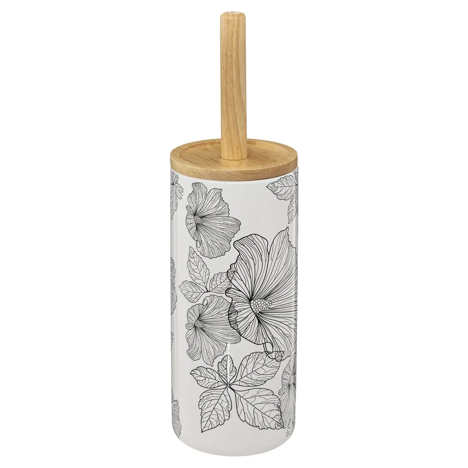 Stokomani Brosse WC à fleurs déco salle de bain