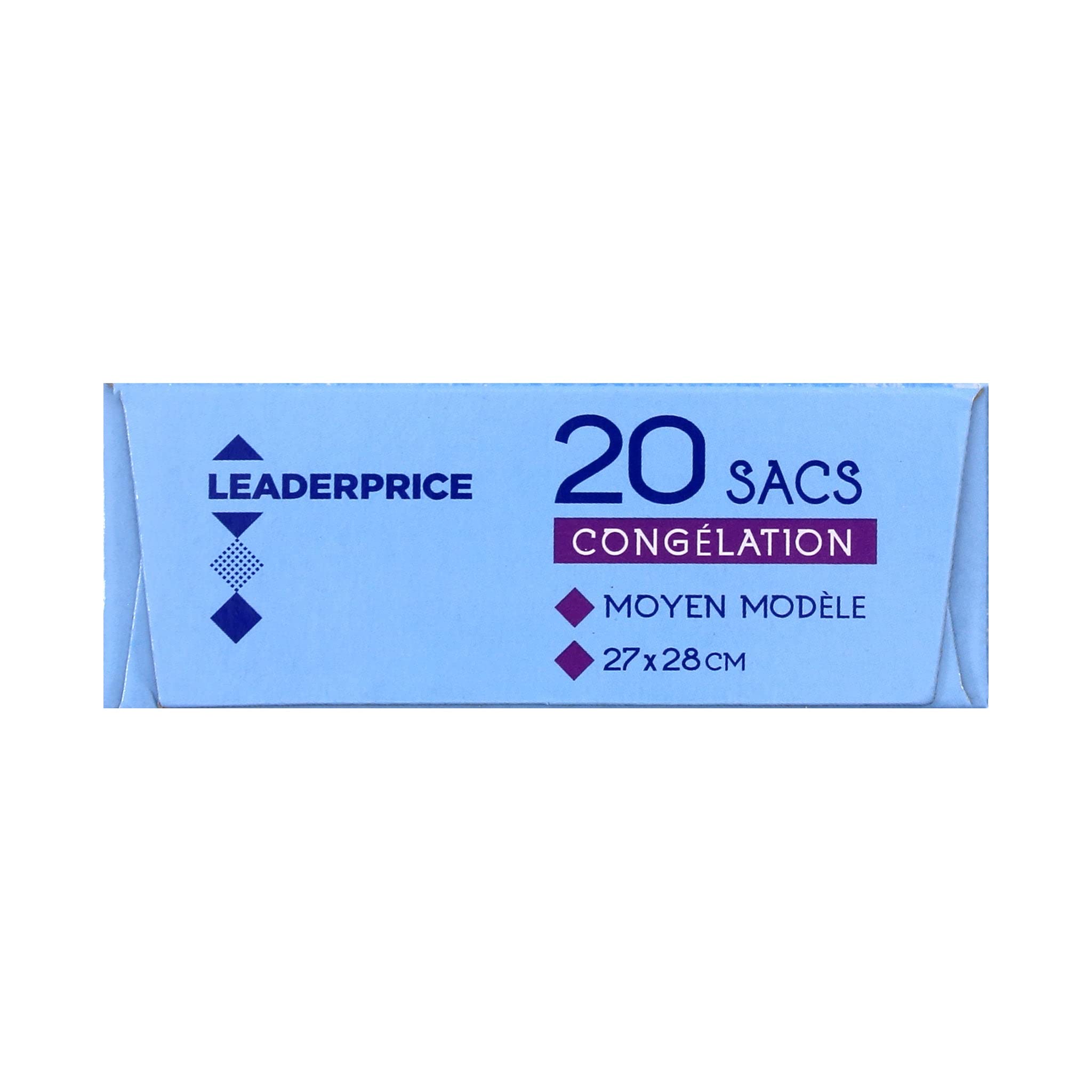 Leader Price Produits ménagers sacs congélation zip 3 L x20