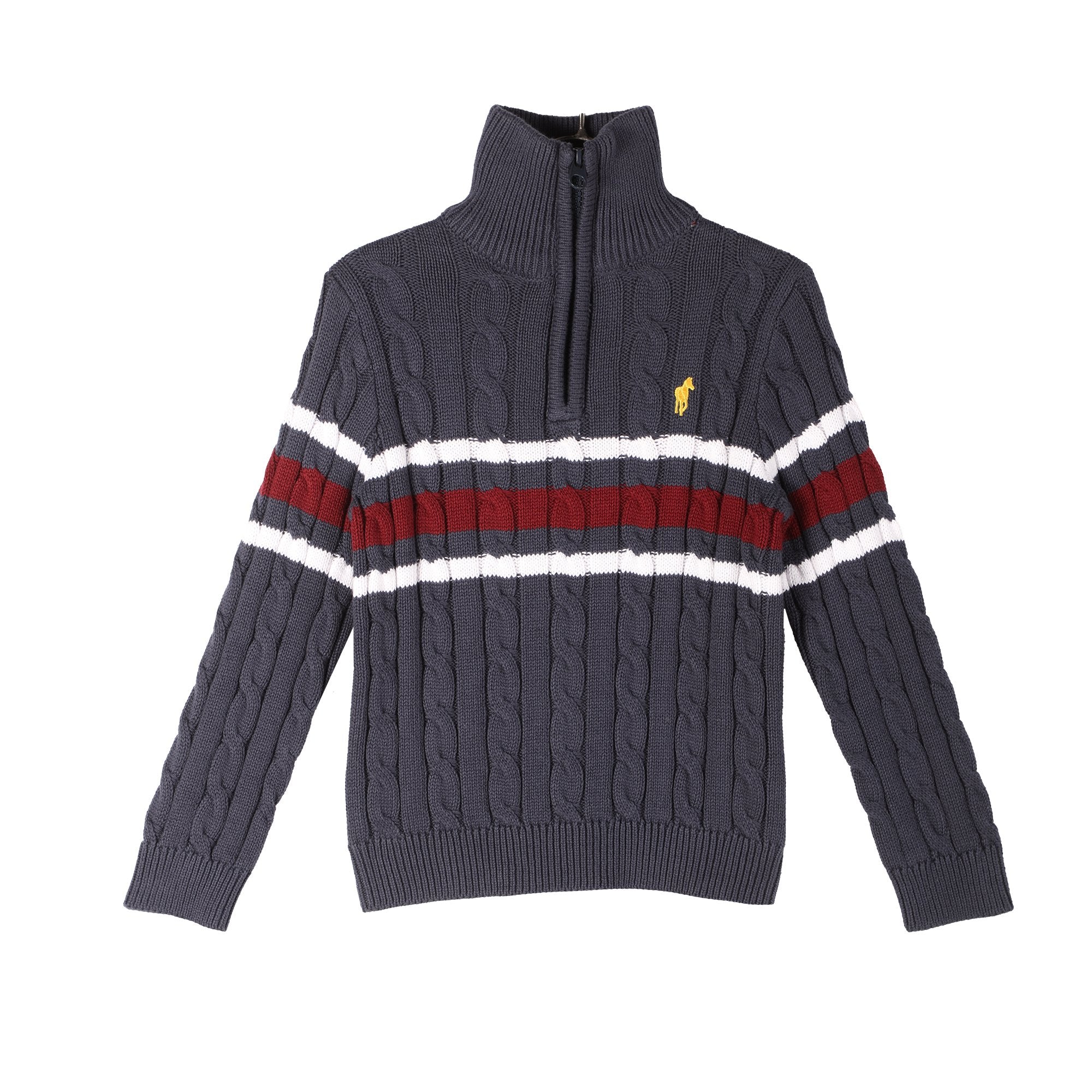 Stokomani Mode Polo broderie bleu foncé 04A col camionneur