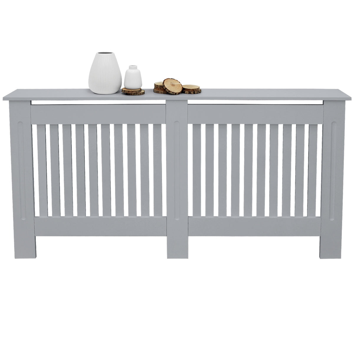 ECD Germany Heizungen cache-radiateur 152x19x82 gris MDF