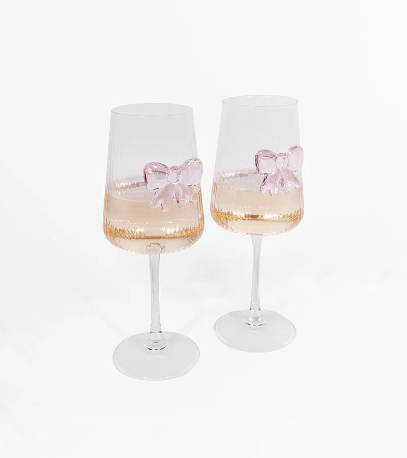 L'avant gardiste Vaisselle & Table Fun Coffret deux verres à vin noeud