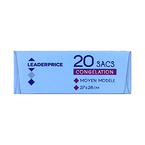 Leader Price Produits ménagers sacs congélation zip 3 L x20