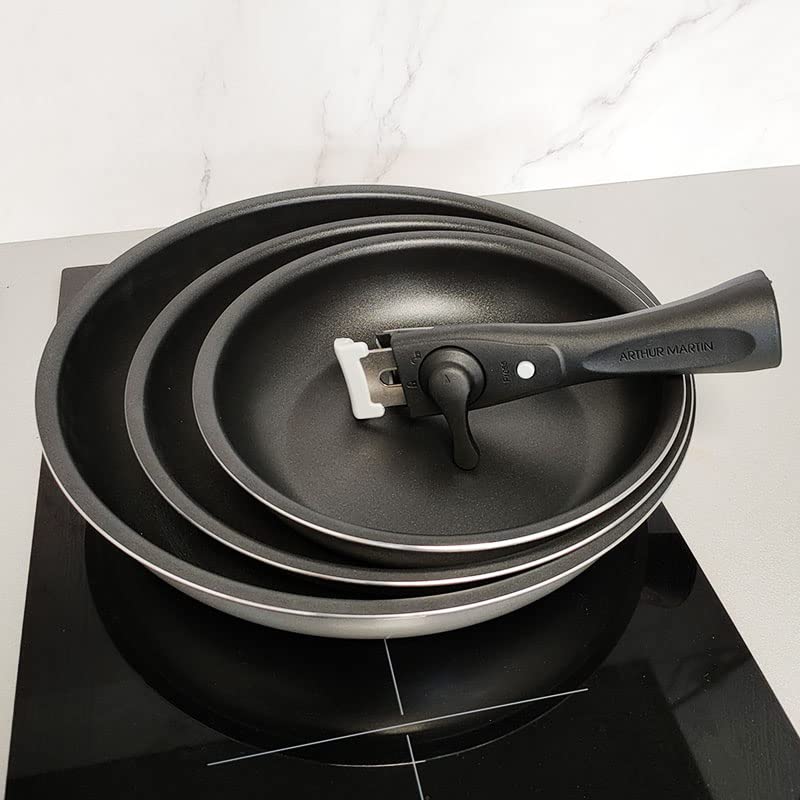 Arthur Martin AM130 set 3 poêles induction 20-28 cm argent