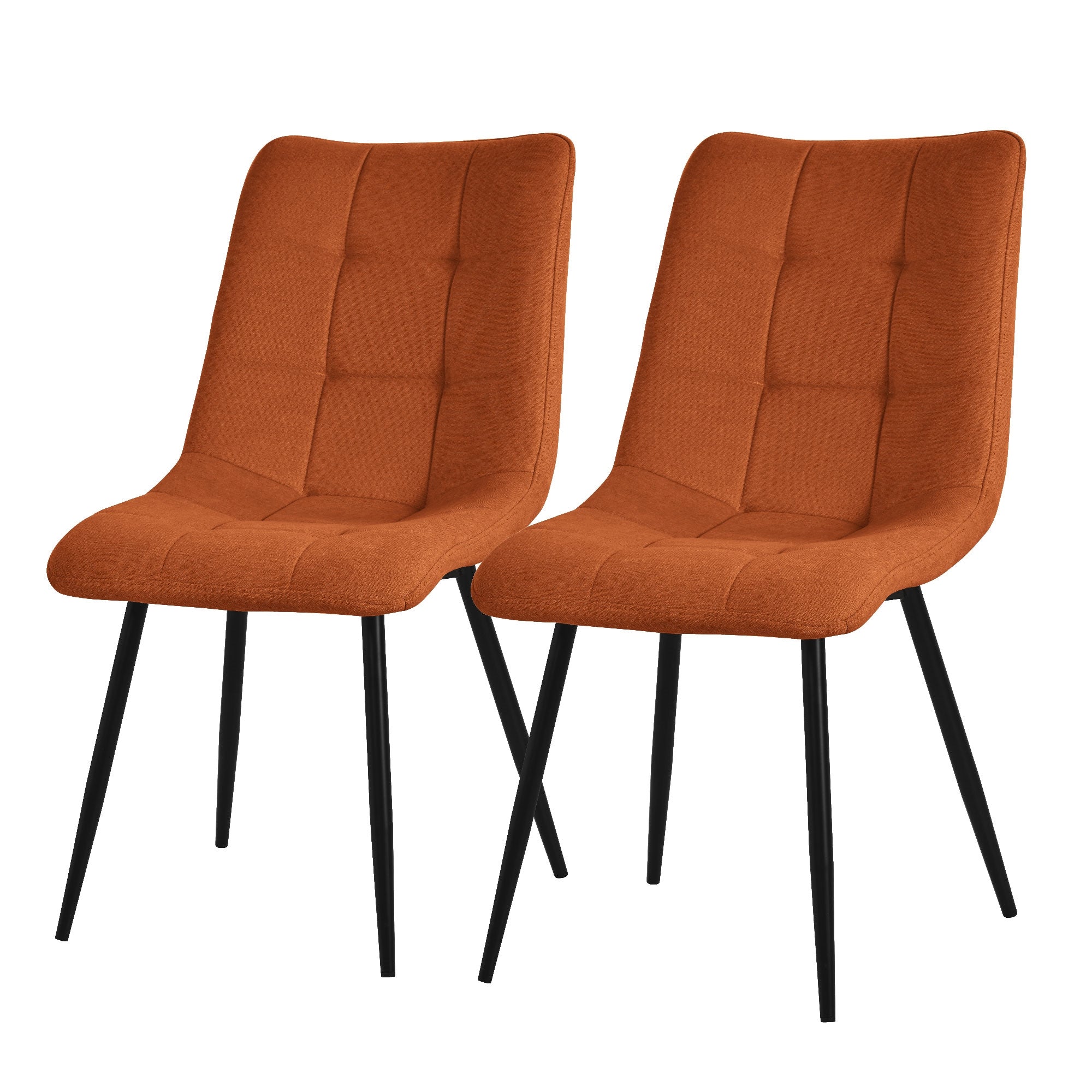 ECD Germany Möbel Chaises orange polyester lot 2 acier