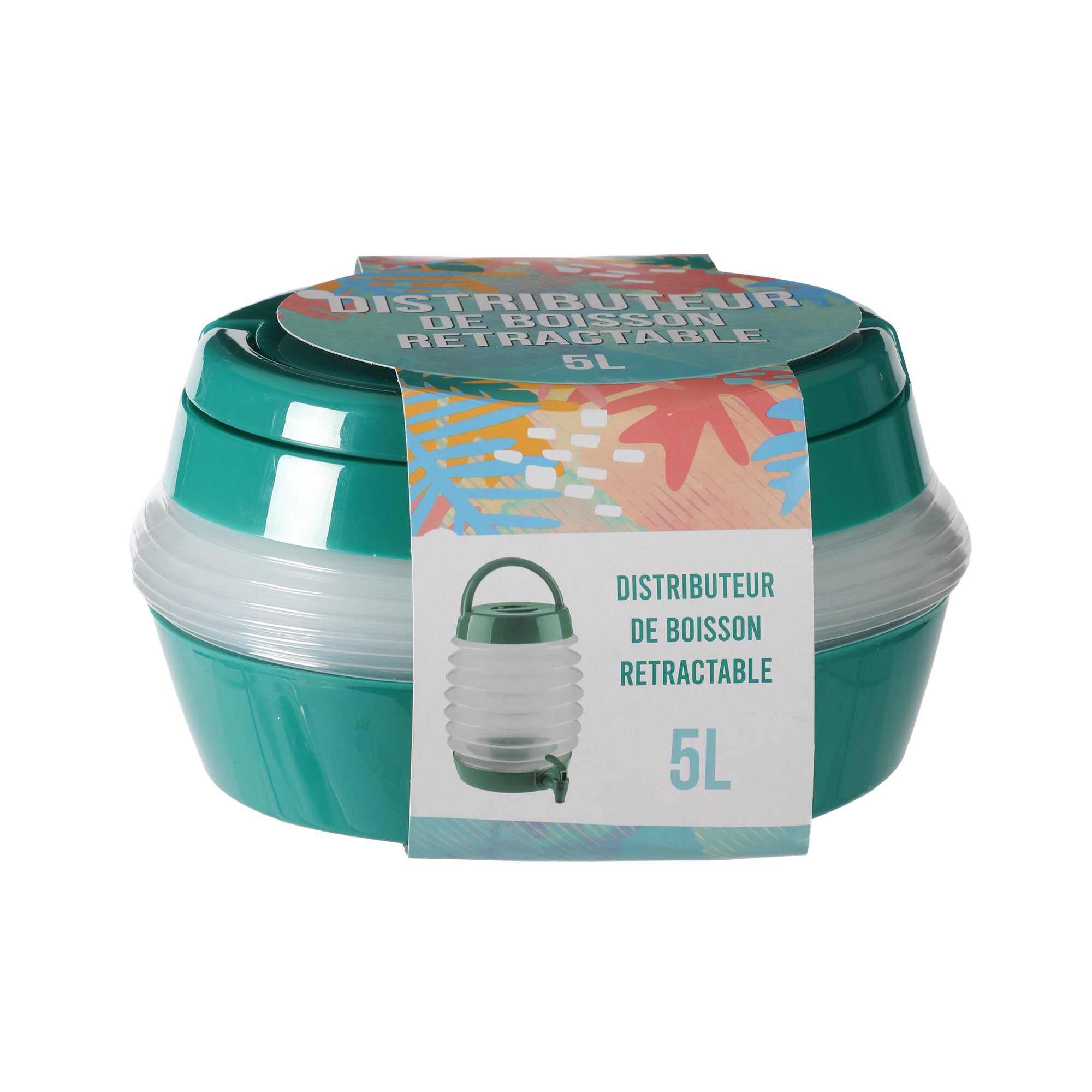 Stokomani distributeur de boisson plastique 5.5 L rétractable