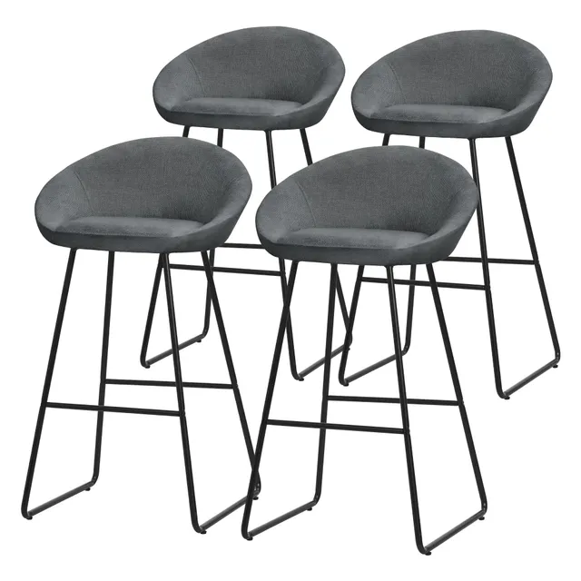 ECD Germany ML-Design tabouret de bar anthracite 56x94x50 cm lot 4