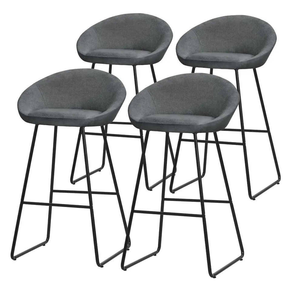 ECD Germany ML-Design tabouret de bar anthracite 56x94x50 cm lot 4
