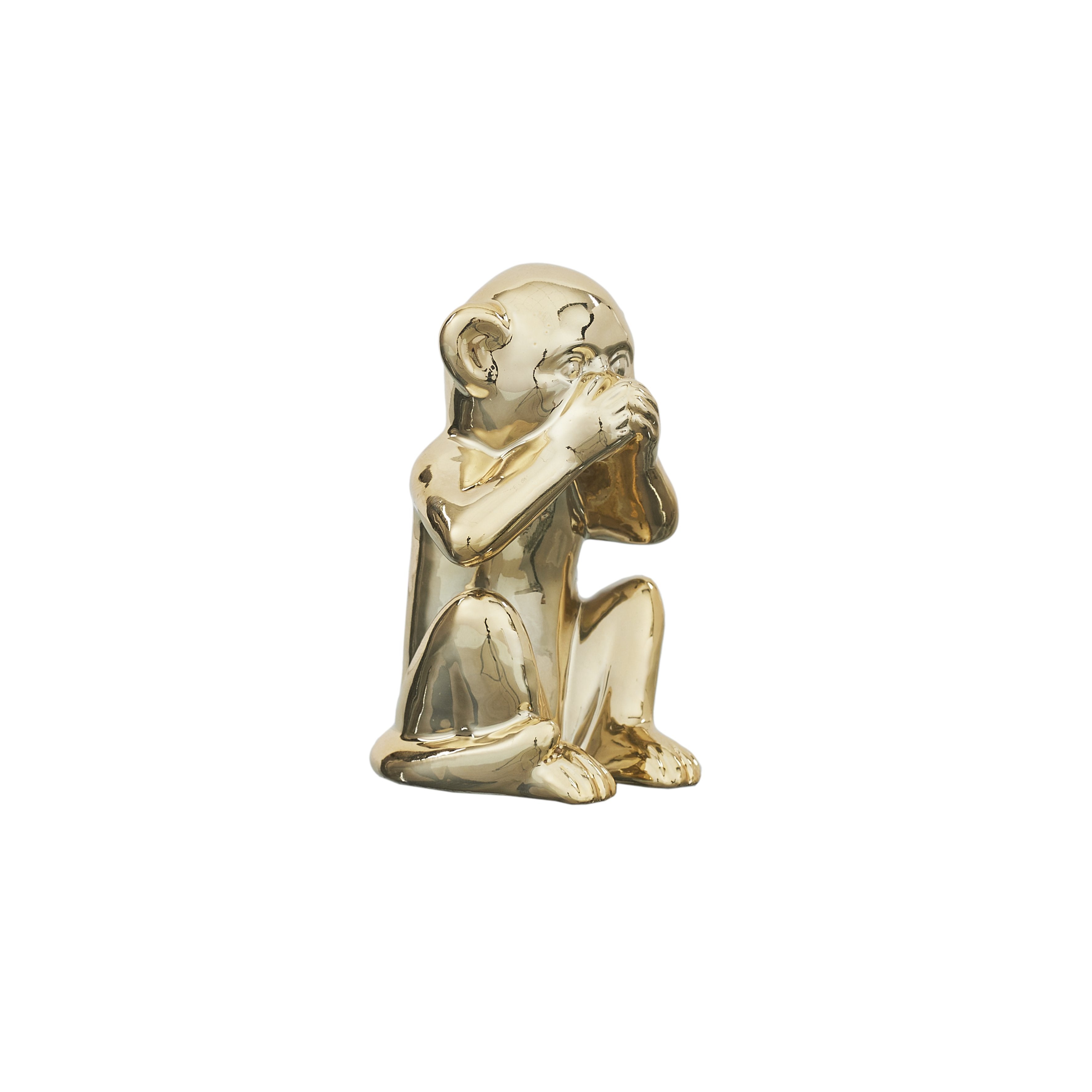 Stokomani Maison statue singe déco brillante à poser