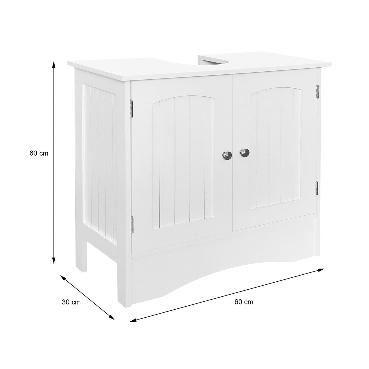 ECD Germany Möbel meubles salle de bain blanc 4 pcs ML-Design
