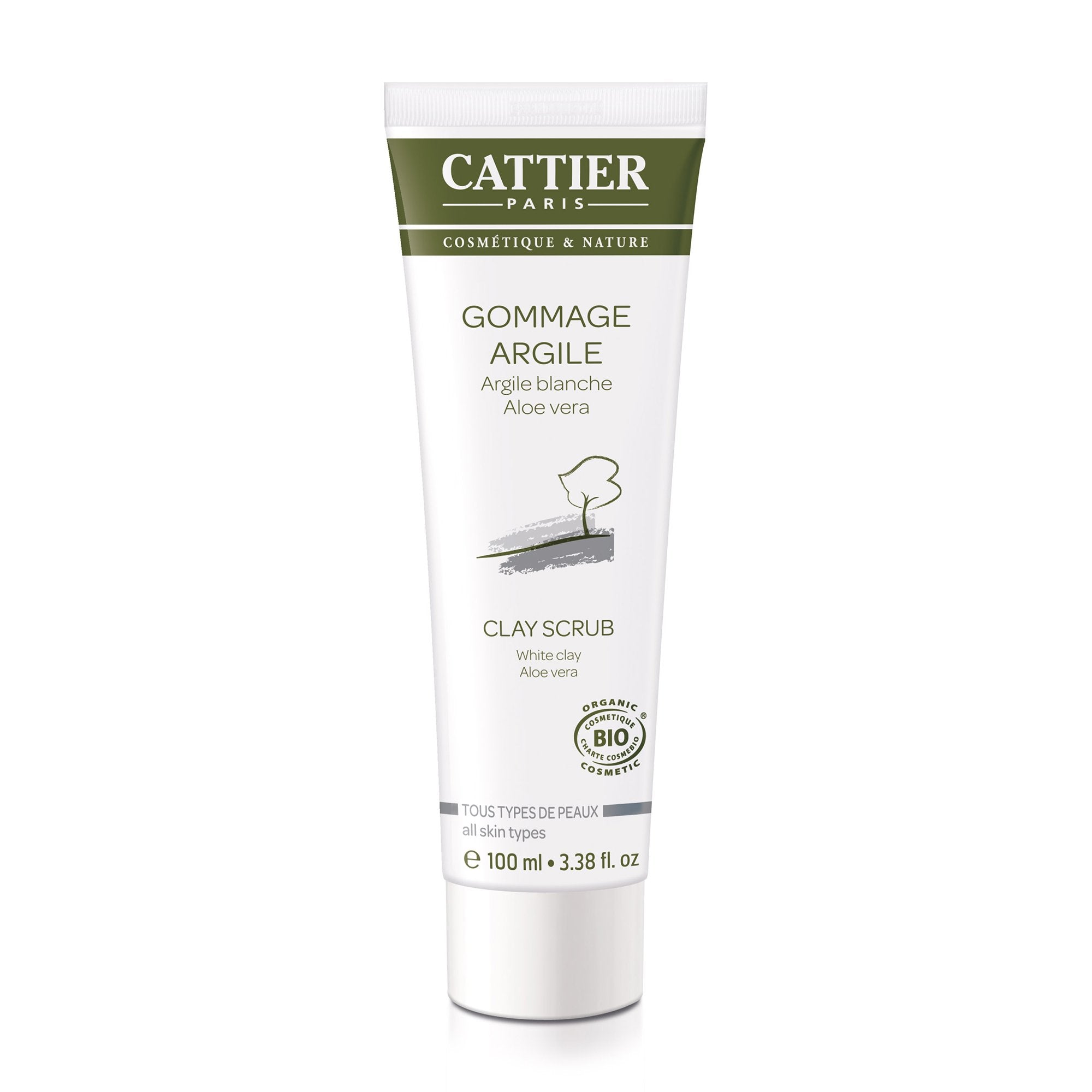 Cattier Gommage argile blanche bio visage