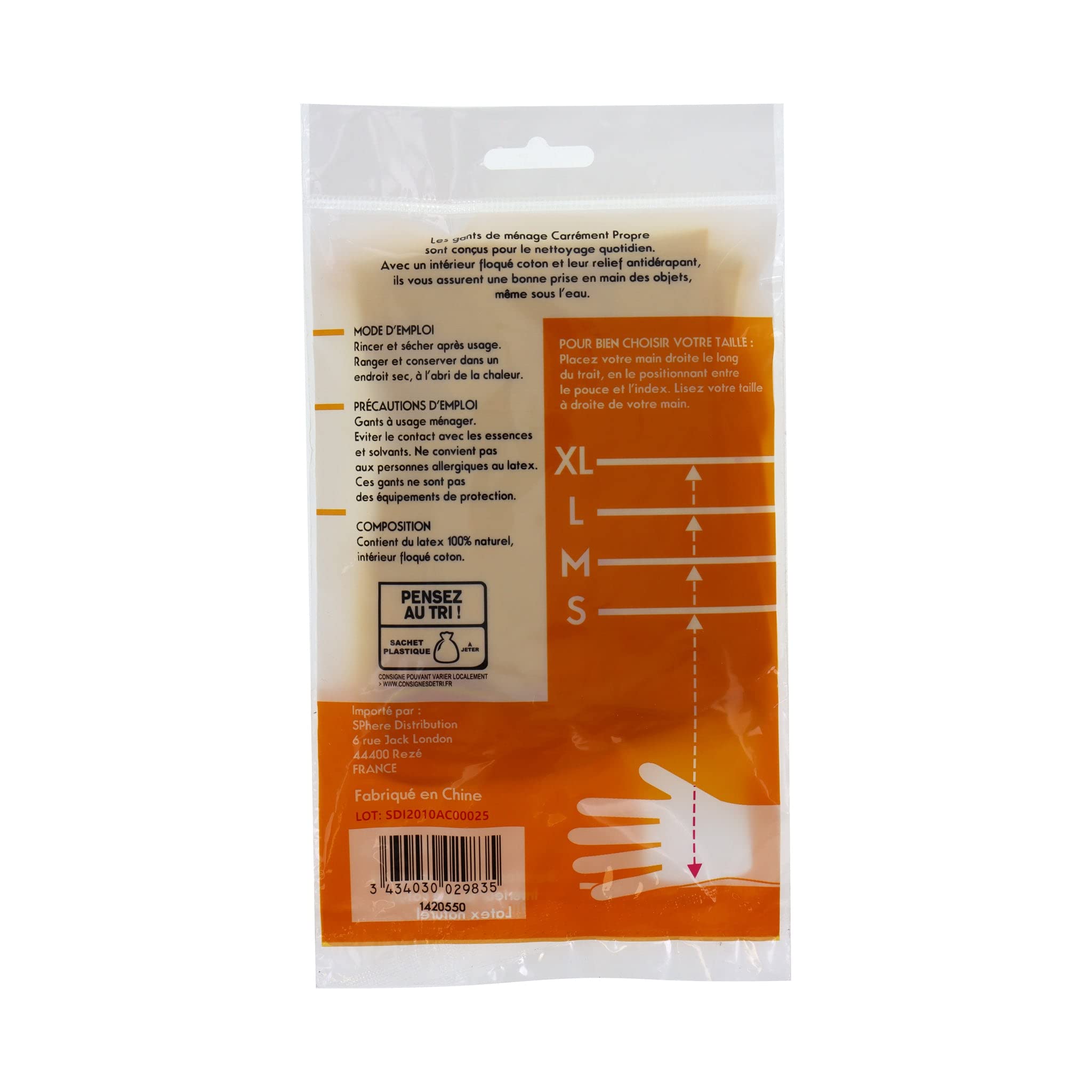 Leader Price gants ménage taille L durables