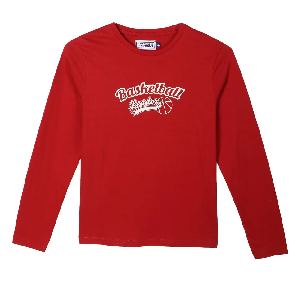 Stokomani Mode tee-shirt rouge basique enfant 08A