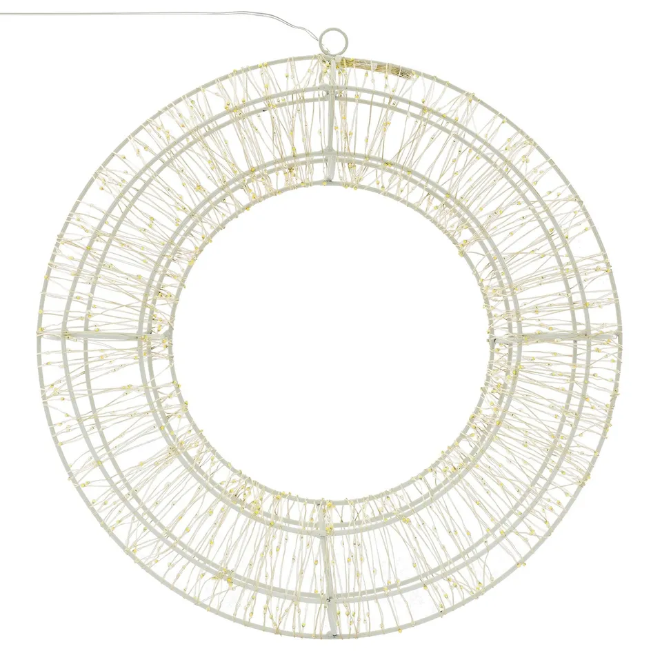 ECD Germany Couronne LED métal 50 cm blanc chaud 1440 LED