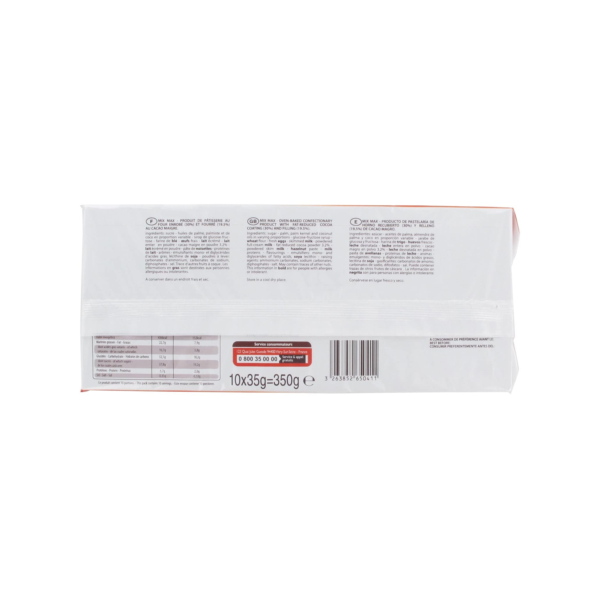Leader Price Gâteaux Mix Max au chocolat 350g