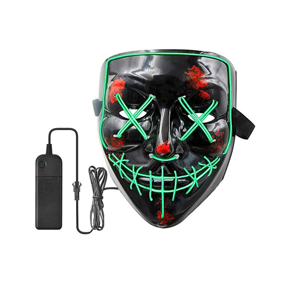 Shop-Story Loisirs Masque LED Nightmare Vert Halloween
