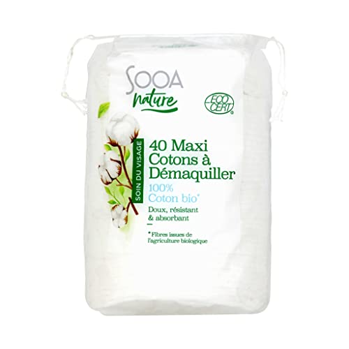 Leader Price Sooa coton démaquillant x40 douceur