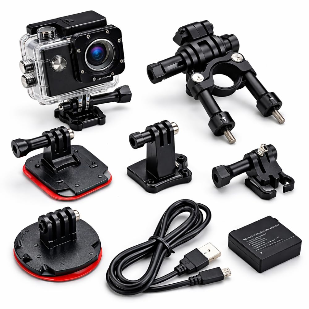 Shop-Story Caméra sport 4K WiFi 170° étanche 30 m kit