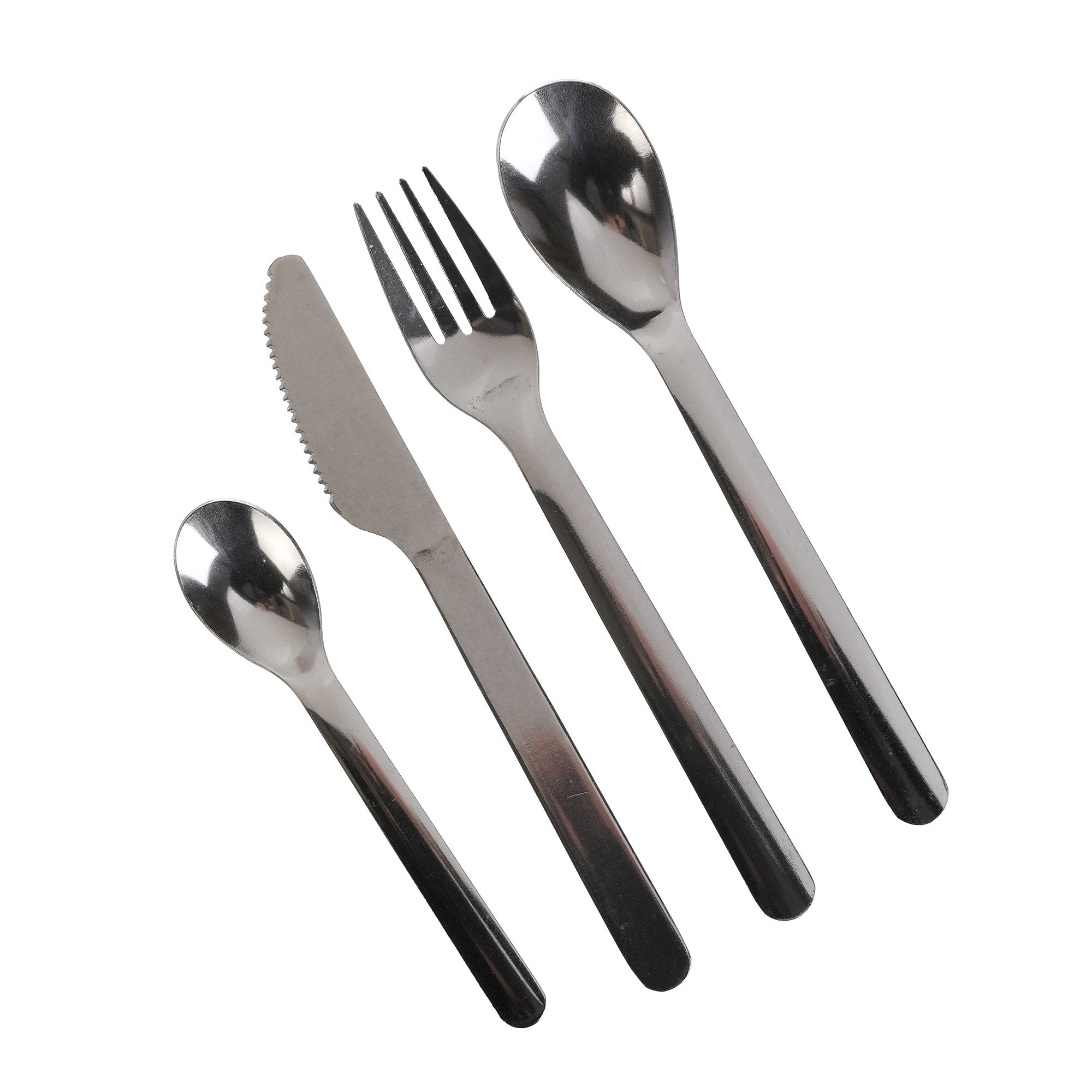 Stokomani 4 Couverts nomades inox avec étui pique-nique