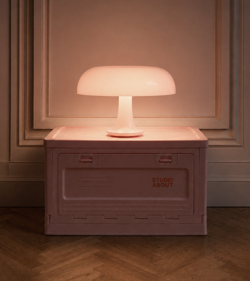 L'avant gardiste Nessino Rose lampe champignon rose édition Artemide