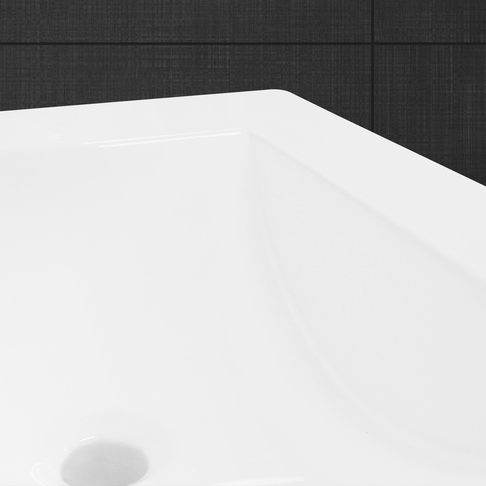 LuxeBath lavabo encastrable céramique blanc 81x46,5 avec bonde