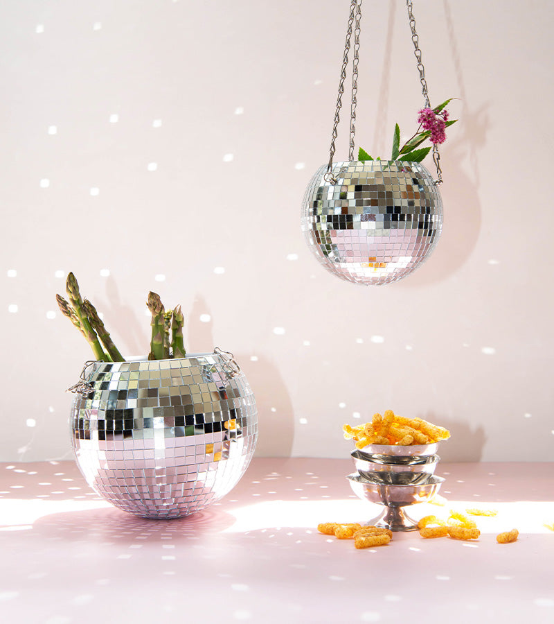 L'avant gardiste Disco pot plantes boule facettes 15cm