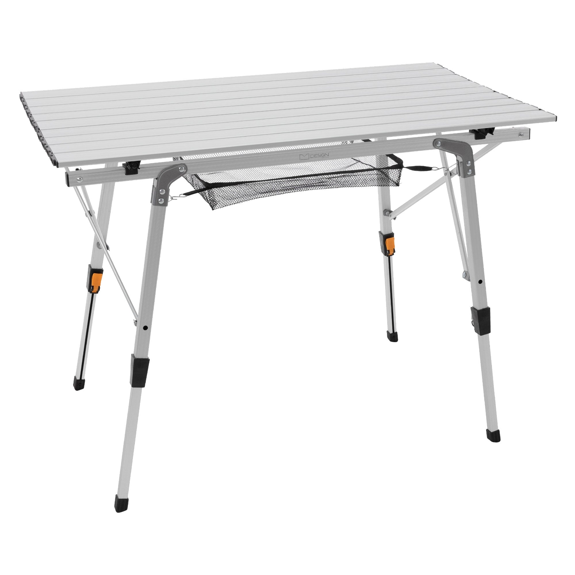 ECD Germany table camping pliante alu 90cm noire hauteur réglable +housse