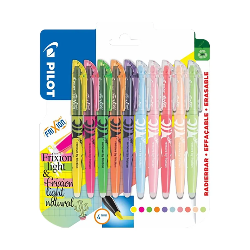 Pilot Frixion Light Surligneurs effaçables lot 10