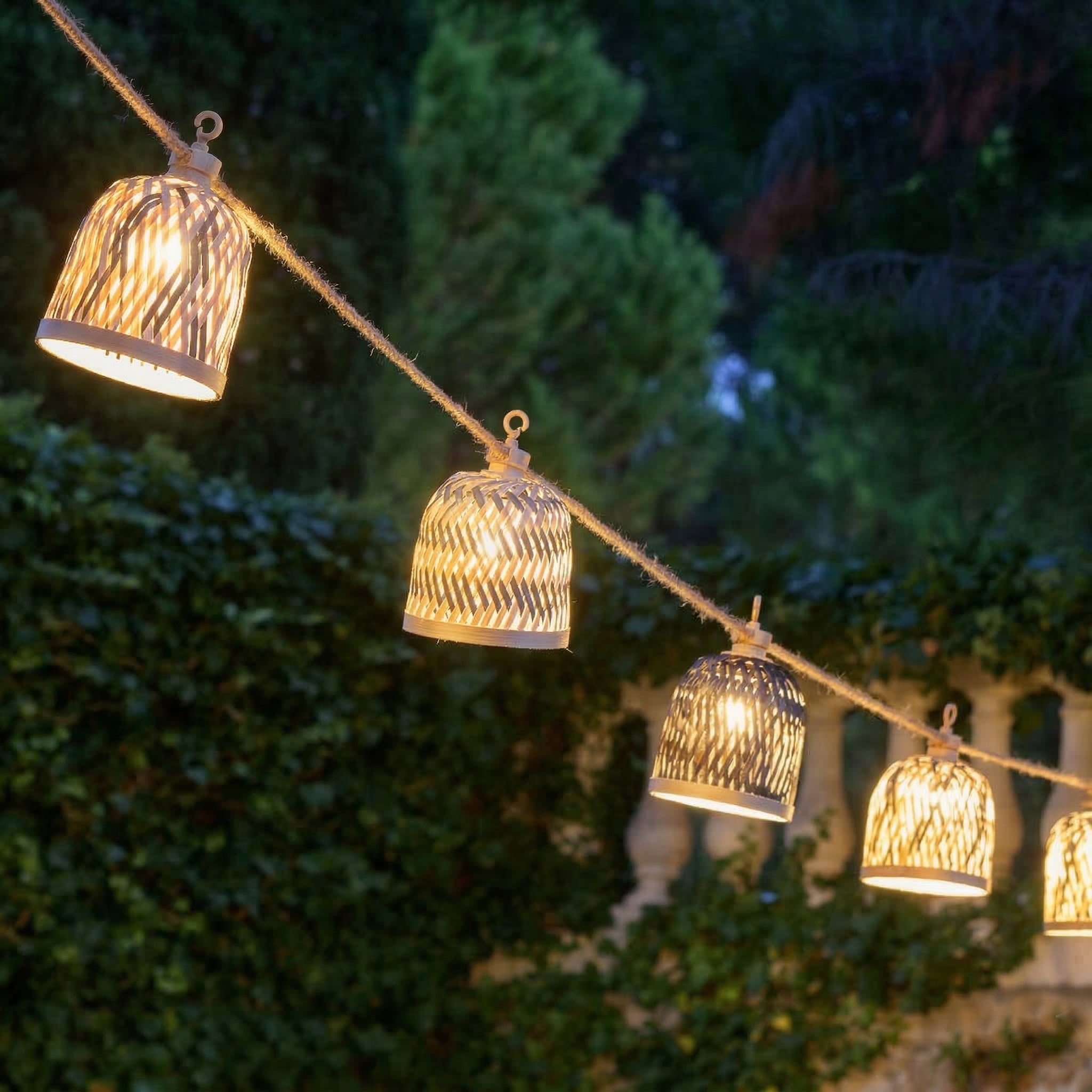 Red Deco Lina Light guirlande lumineuse bambou LED blanc chaud 8m