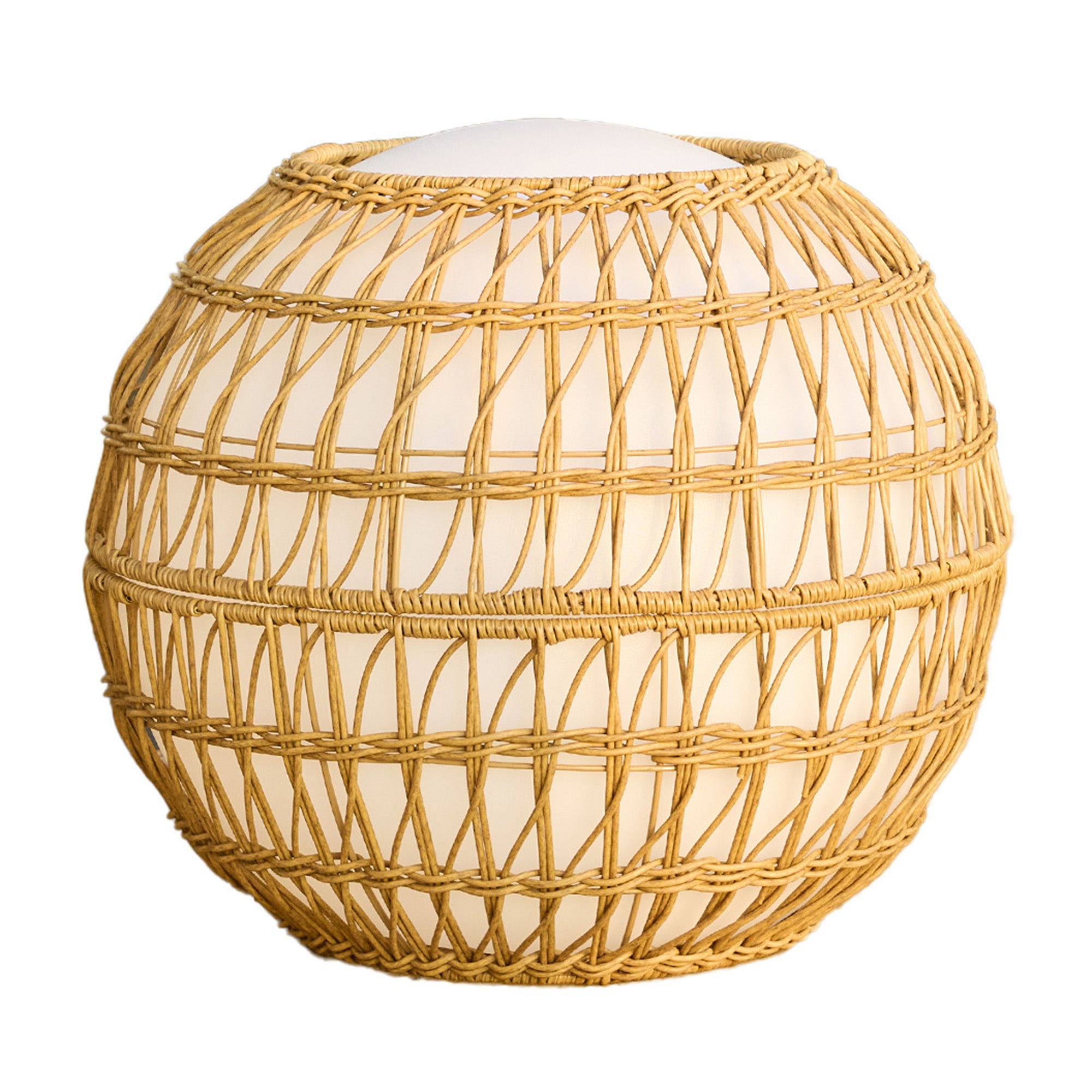 Red Deco Bobby C40 boule lumineuse 40cm + coque rotin RGB