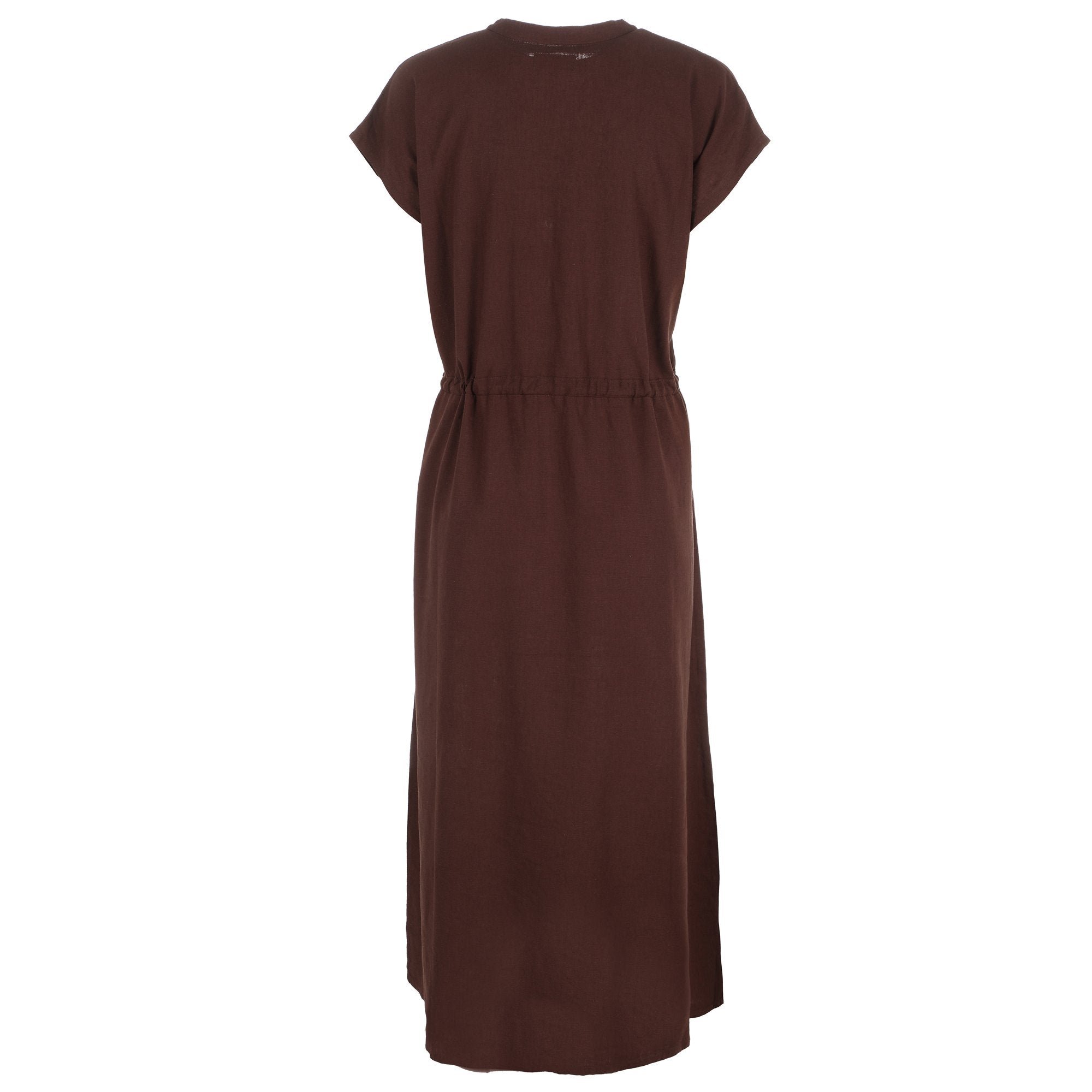 Stokomani Mode LIN-ET-26 robe longue marron femme
