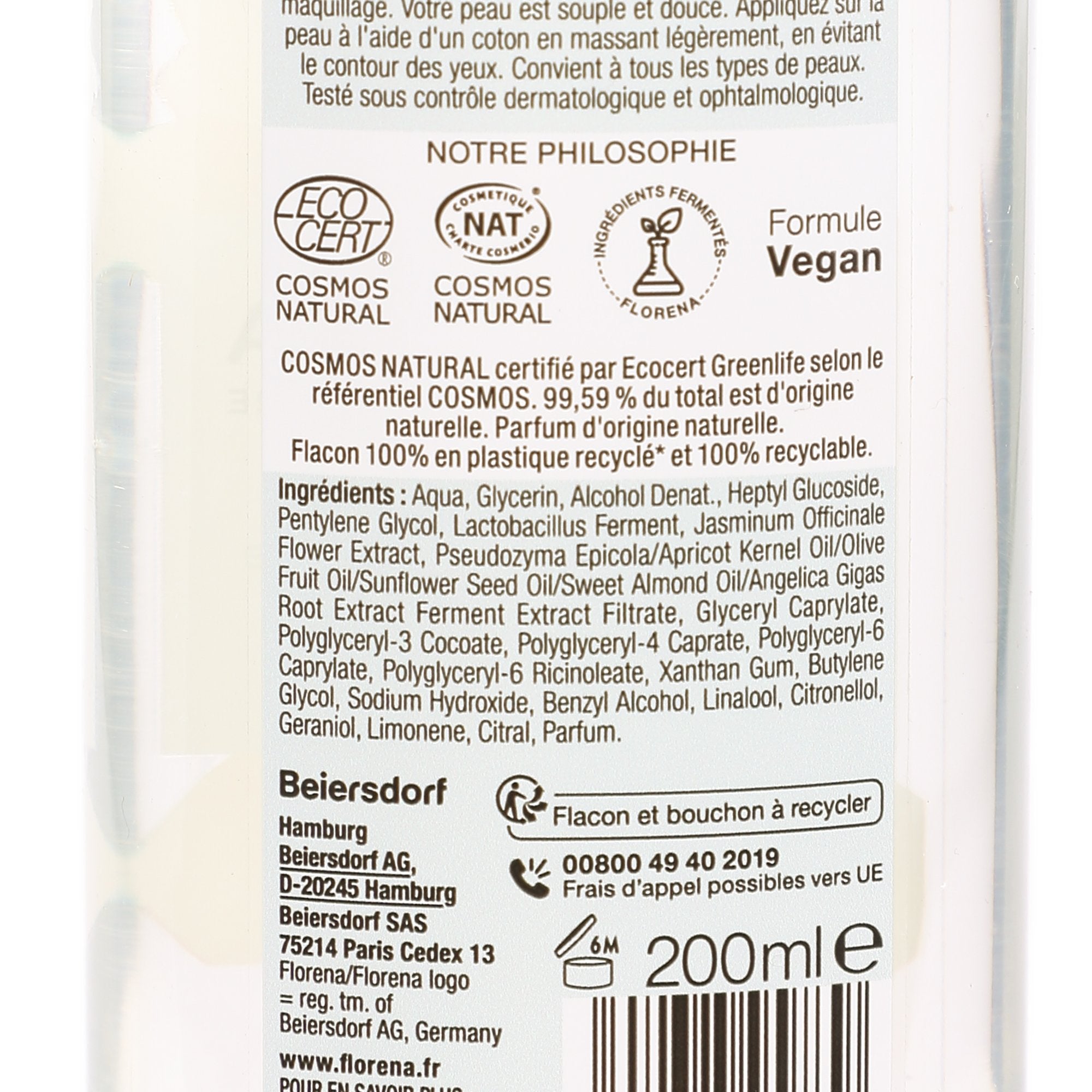 Lotion tonique pétales de jasmin soin visage jasmin