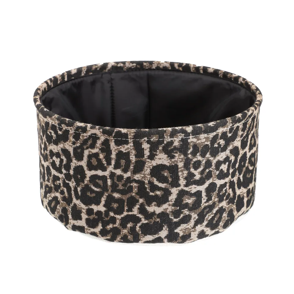 Stokomani Maison Space N Box panier rond zèbre léopard 25x12 cm