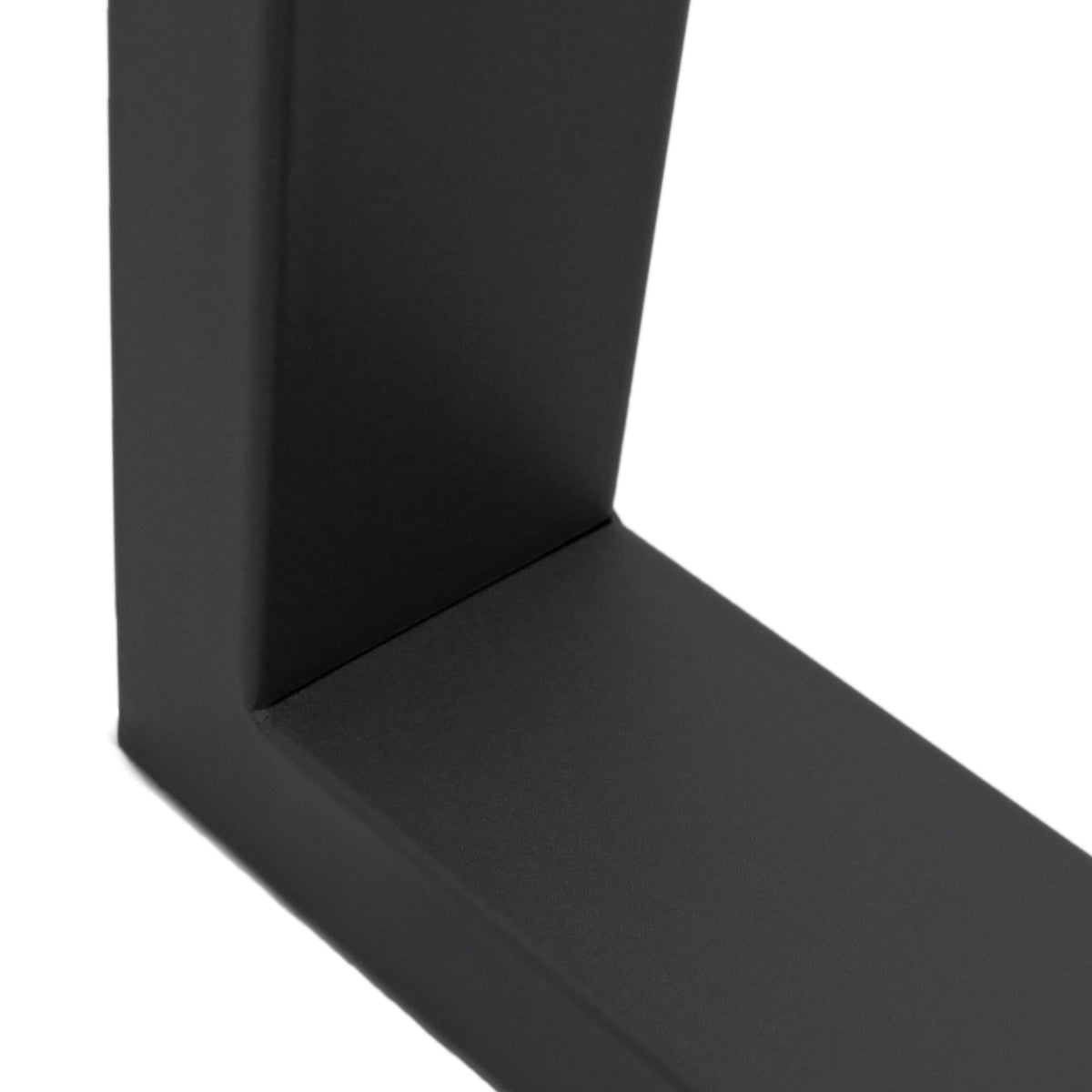 ECD Germany pieds de table trapèze acier noir 60x72 cm lot 2