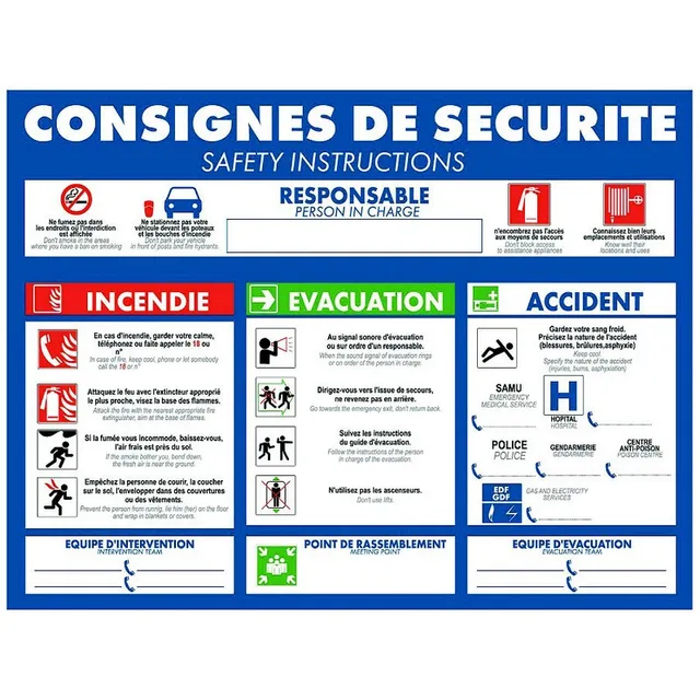Safe Tool Pancarte 29,5x18 cm bureau