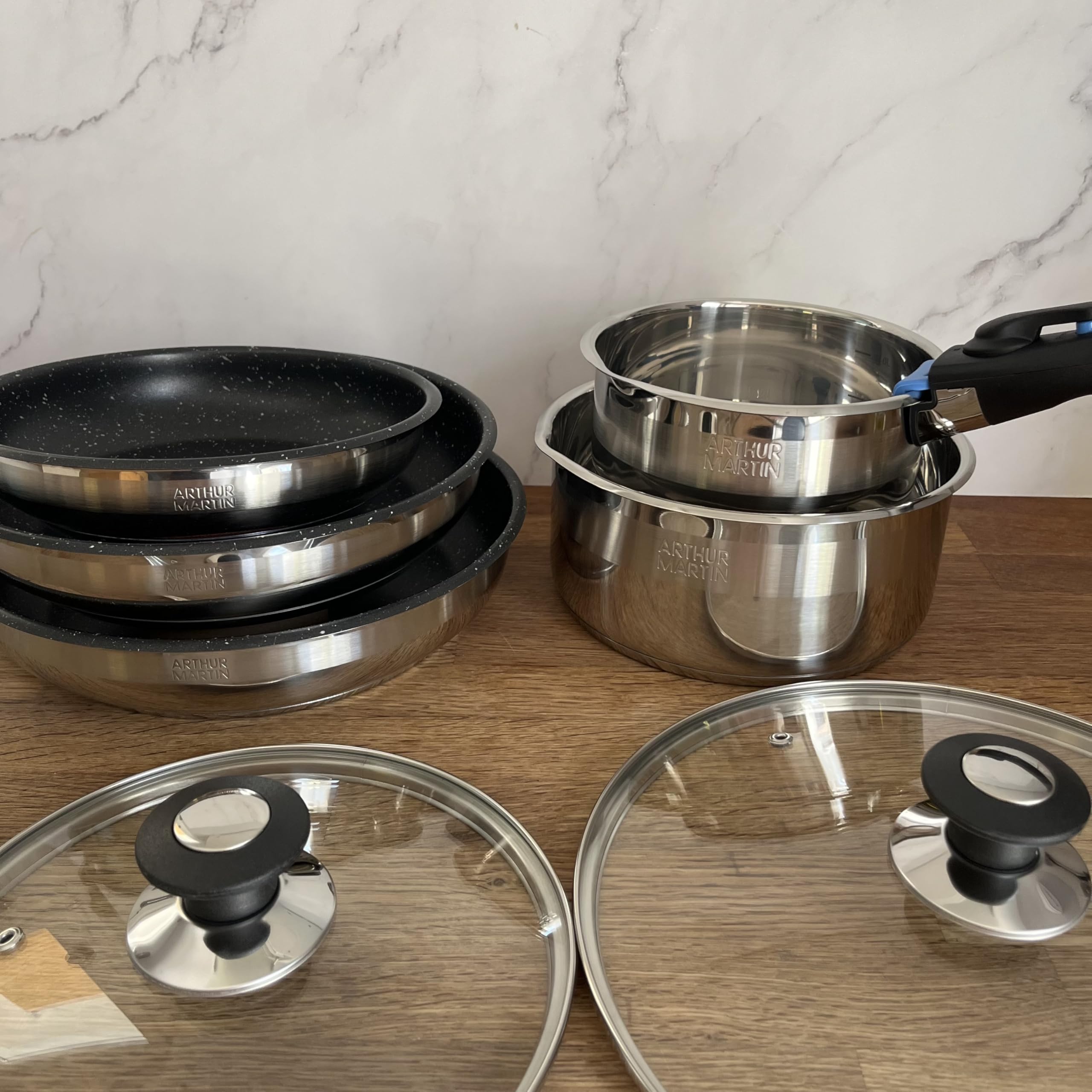 Arthur Martin AM2493 Batterie cuisine 8 pièces inox induction