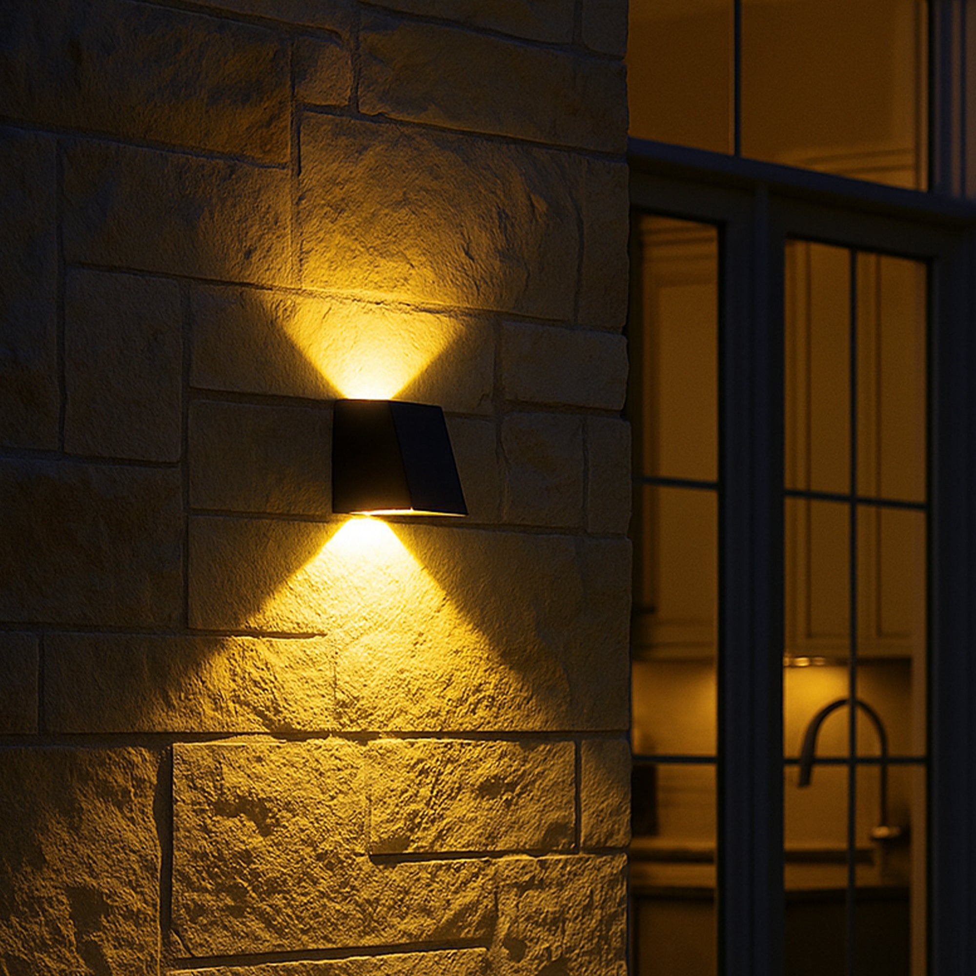 Red Deco Brio Lot 2 Appliques Solaires LED Blanc Chaud H11,5cm