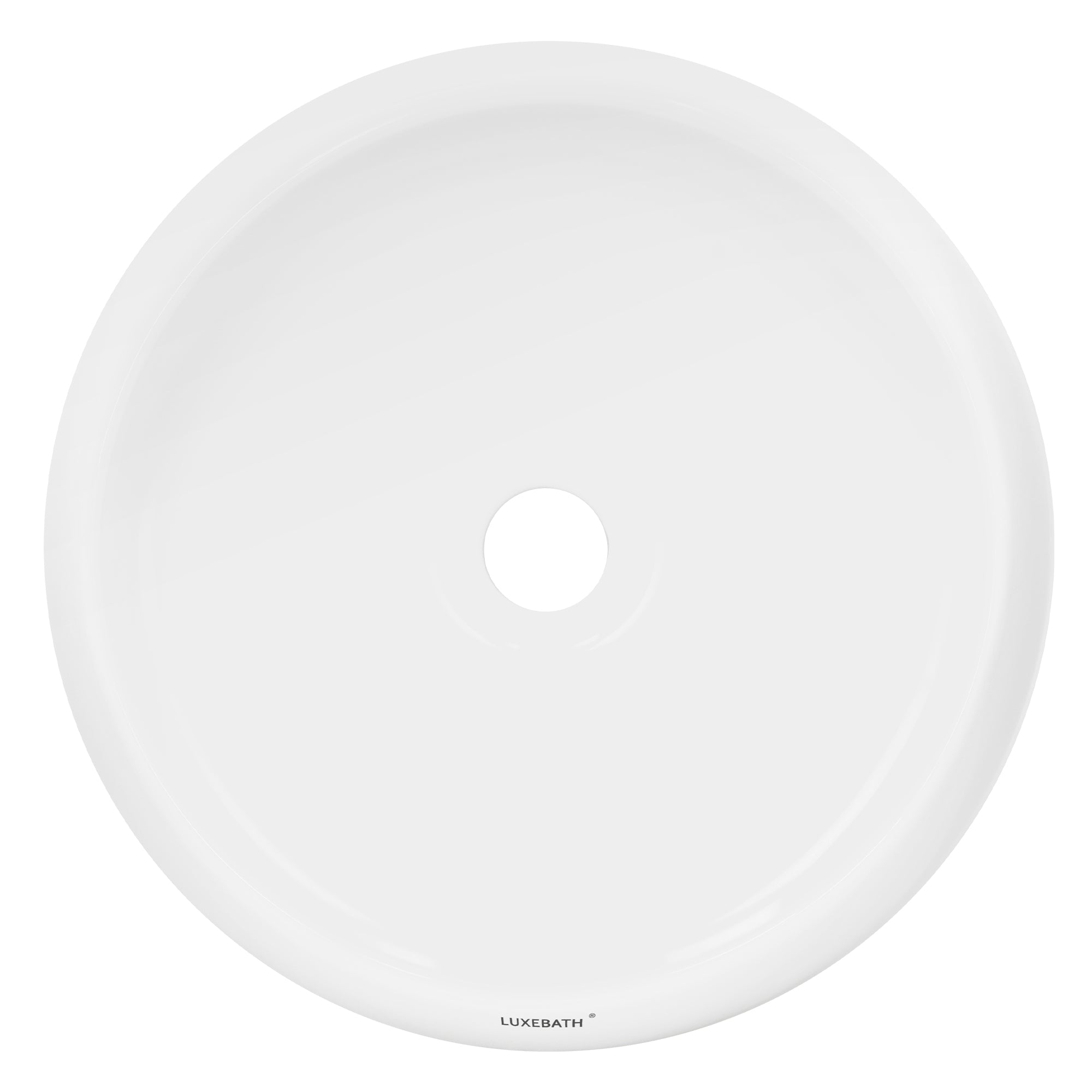 ECD Germany Sanitär vasque blanche 35cm céramique bonde argent