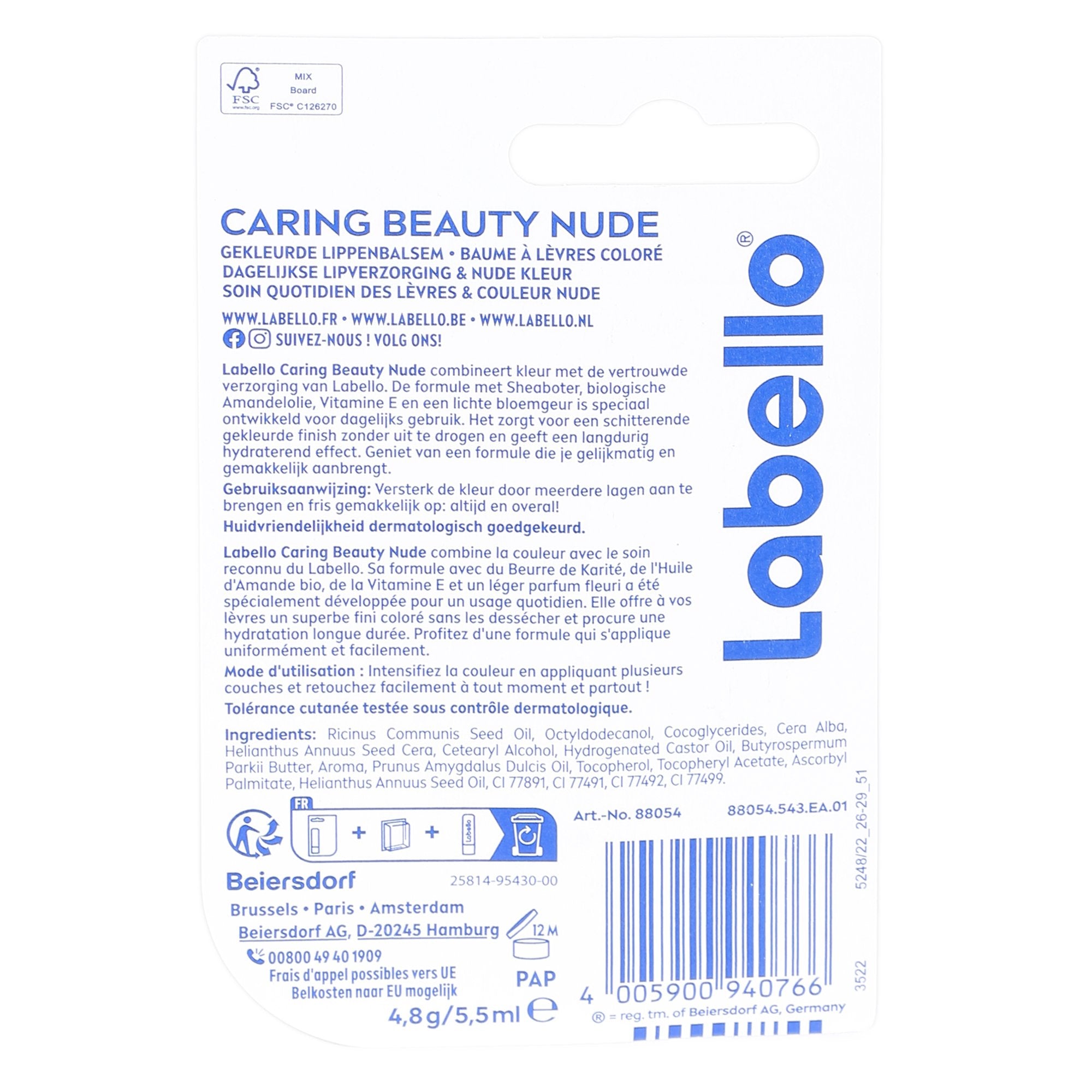 Stokomani Beauté Soin lèvres Caring Beauty Nude 2 en 1