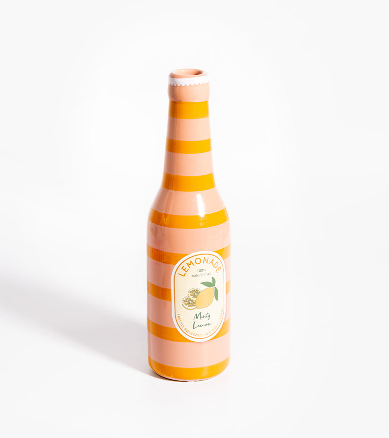 L'avant gardiste Vase Limonade vase rayé rose