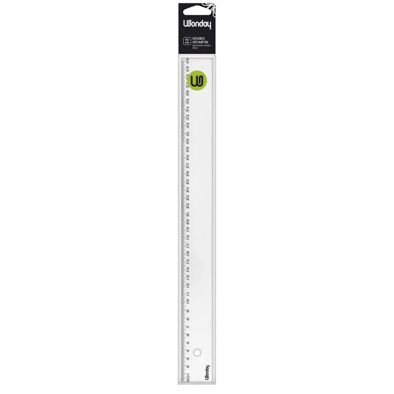 Safe Tool Fournitures scolaires règle plate cristal 40 cm