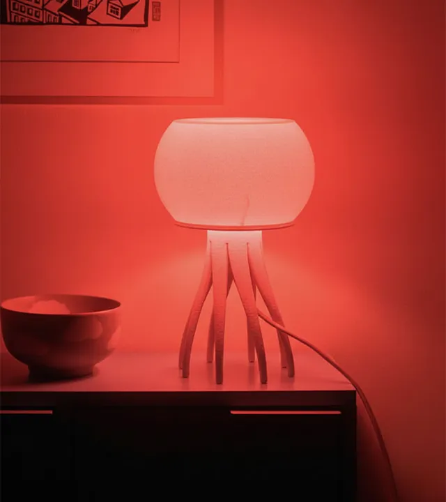 L'avant gardiste Déco lumineuse lampe méduse rose table