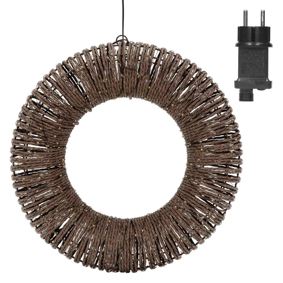 ECD Germany couronne de Noël LED 38 cm blanc chaud métal