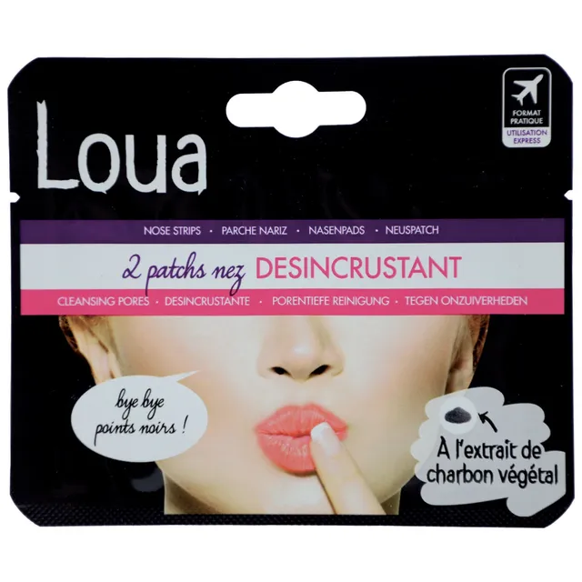Loua 2 patchs nez désincrustant charbon points noirs