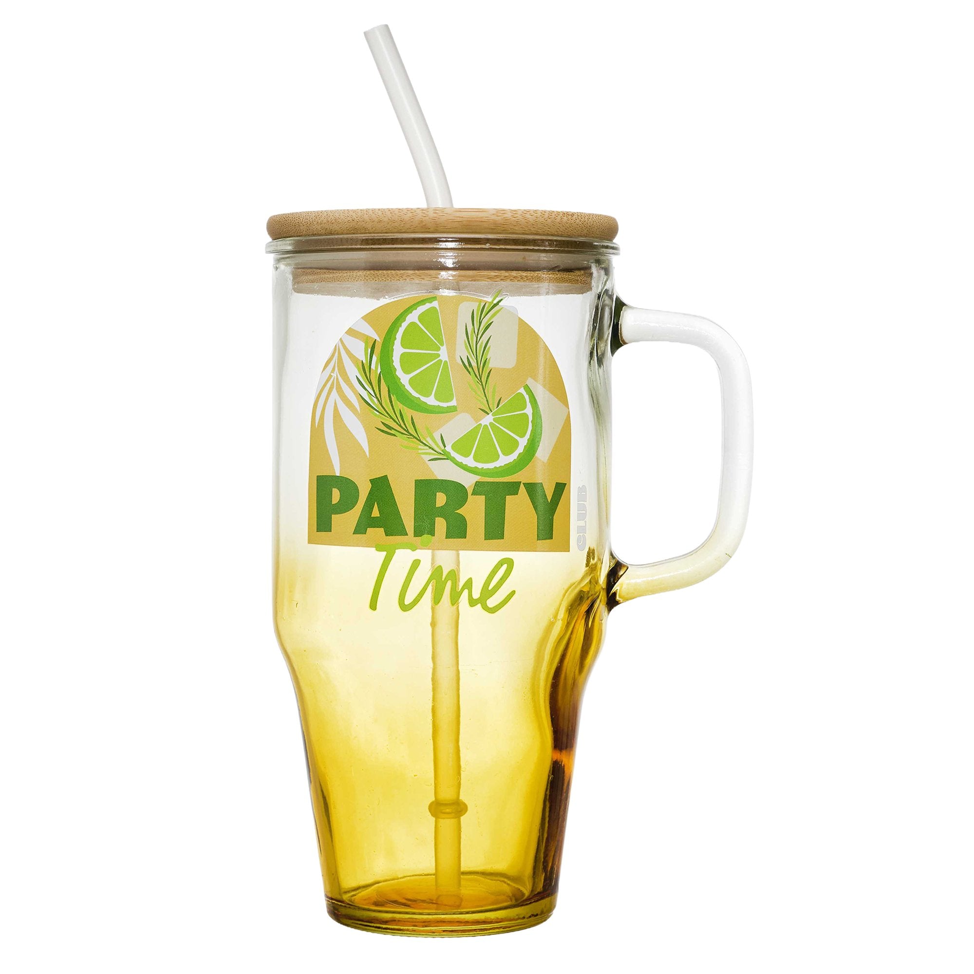 Stokomani Maison mug en verre 650ml paille message