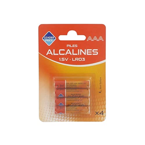 Leader Price piles AAA x4 alcalines maison