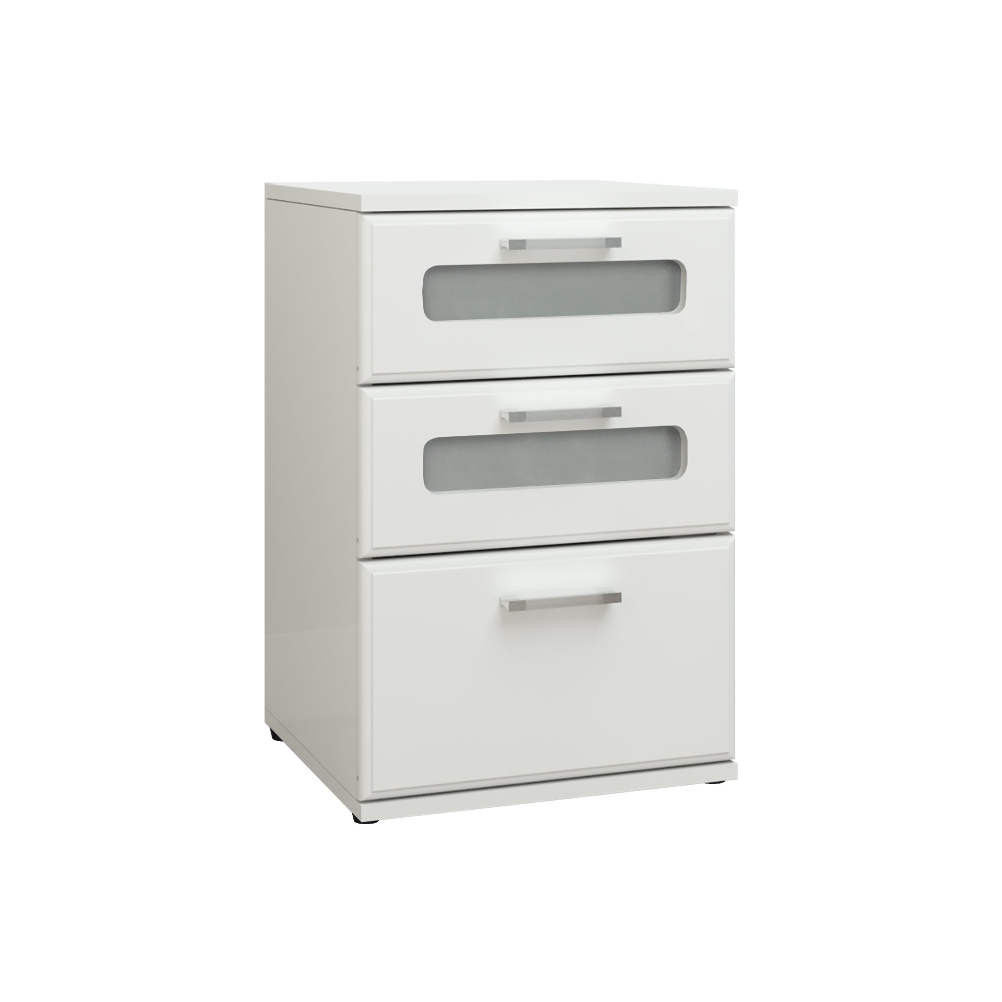 ML-Design Table nuit 3 tiroirs 40x60x38 blanc bois B-Ware