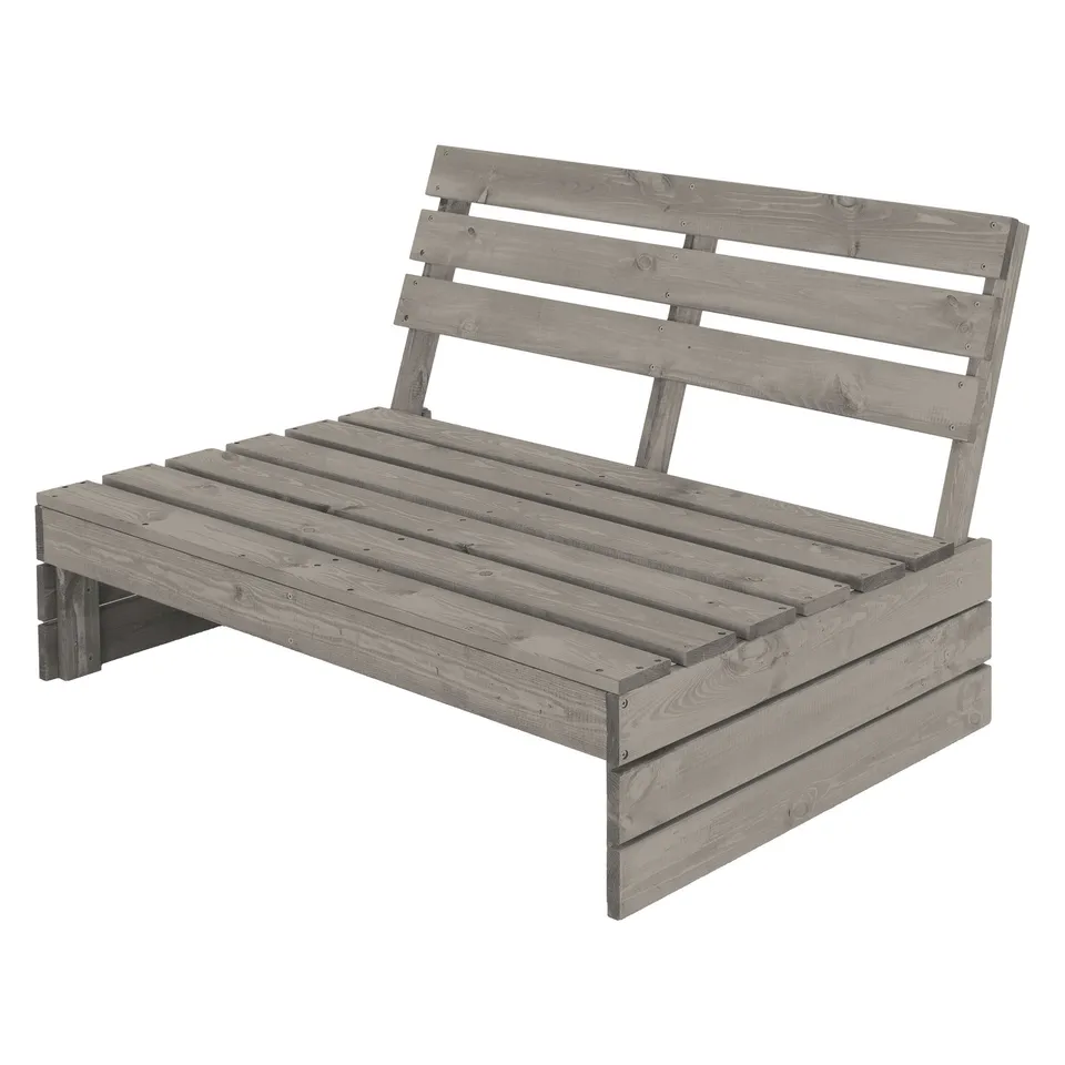 ECD Germany Garten Banc de jardin 3 places gris 120 cm bois massif
