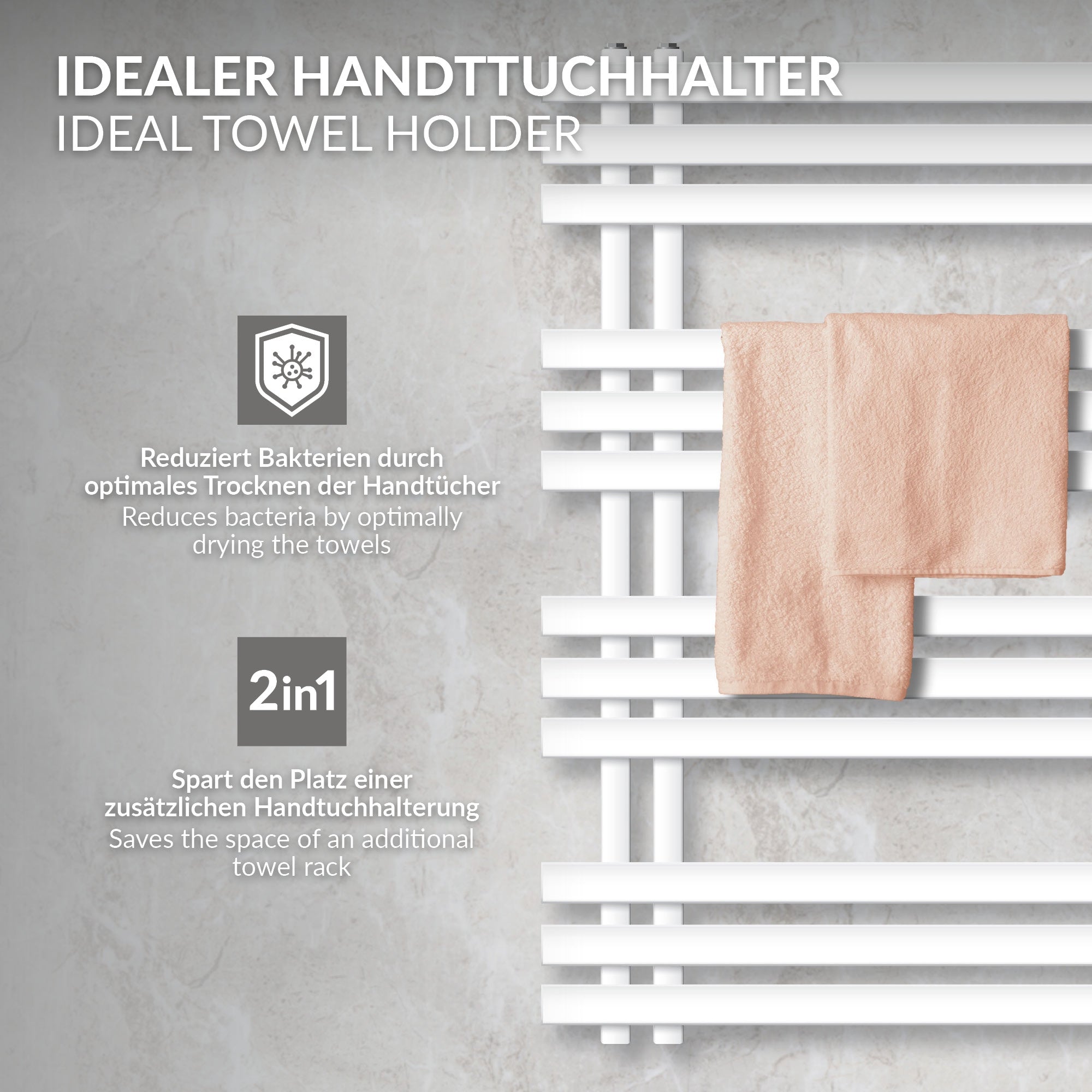 ECD Germany Heizungen Iron EM 500x1000 radiateur blanc